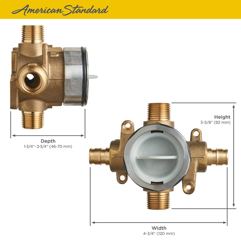 American Standard RU108 Flash Shower Rough-In Valve with PEX Inlets and Universal Outlets for Cold Expansion System - Image 5